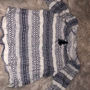 Boho line sleeve top